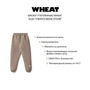 Брюки утепленные Wheat "Alex Thermo Beige Stone", песчаник